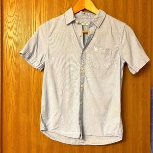 Abercrombie Kids Blue Oxford Short Sleeve Button Down Shirt Sz 9/10.